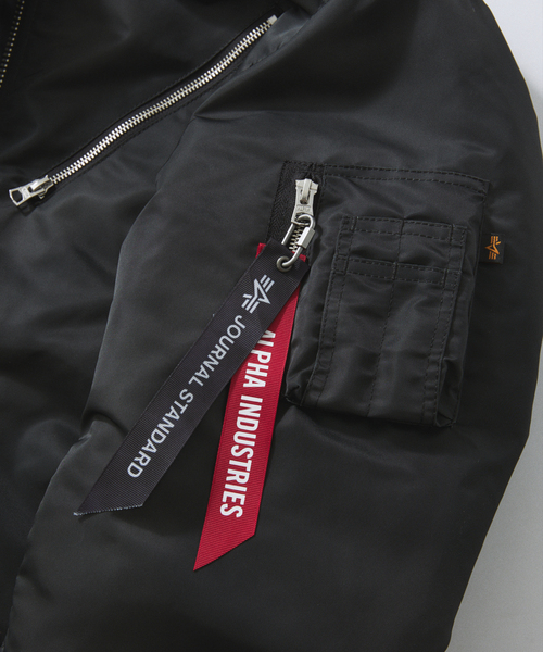 Alpha Industries（アルファインダストリーズ）の「ALPHA / アルファ 別注 BLACK FADE MA-1（MA-1・メンズ・ブラック・MEDIUM/X-LARGE/LARGE）」の13枚目の写真