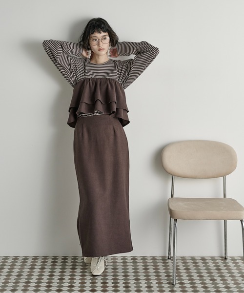 なぎさページ フリルベルトセットナロースカート（スカート）｜THE YOn