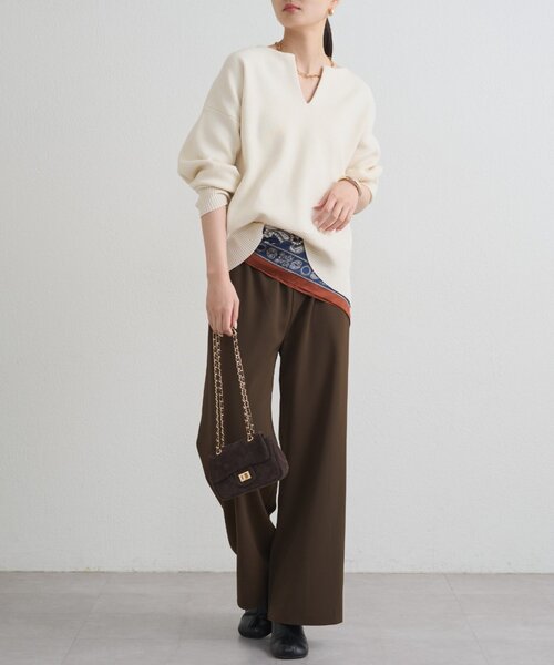 LOUNGEDRESS(ラウンジドレス)の「イージーワイドパンツ(その他パンツ・レディース・ブラウン/ピンク/ブラック/アイボリー・SMALL/MEDIUM)」の9枚目の写真