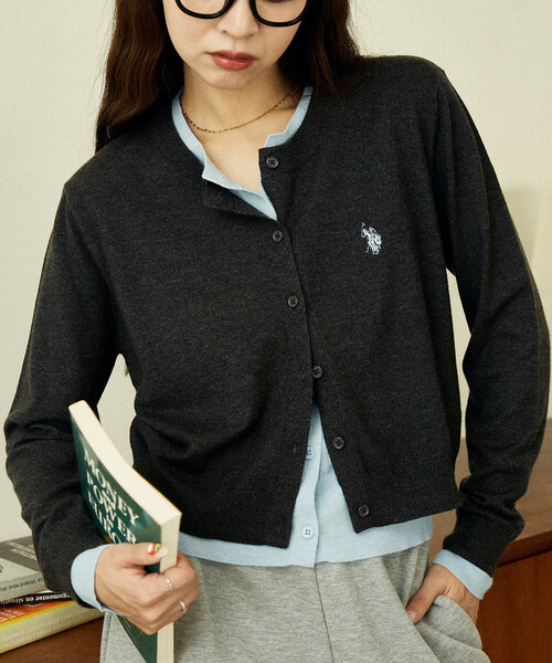 U.S. POLO ASSN. × PUBLUX フェイクレイヤードカーディガン セール】U.S. POLO ASSN. × PUBLUX/ユーエスポロアッスン フェイク
