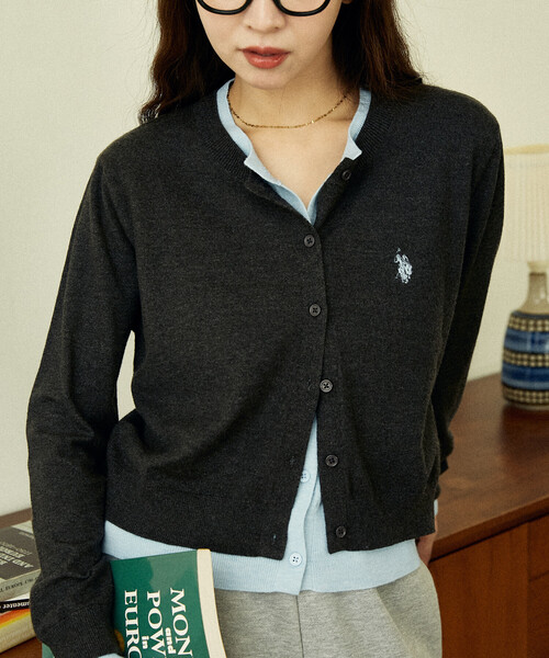 U.S. POLO ASSN.(ユーエスポロアッスン)の「U.S. POLO ASSN. × PUBLUX/ユーエスポロアッスン フェイクレイヤード カーディガン 限定展開(カーディガン/ボレロ・レディース・ネイビー/グレー/チャコールグレー/ブラウン・フリ-)」の17枚目の写真