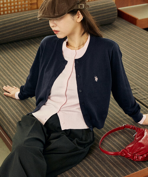 U.S. POLO ASSN. × PUBLUX フェイクレイヤードカーディガン セール】U.S. POLO ASSN. × PUBLUX/ユーエスポロアッスン フェイク