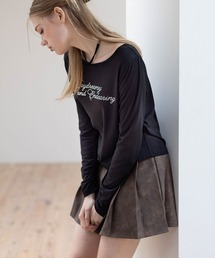 clear | チョーカー付きラインストーンロゴトップス［韓国ファッション カジュアル Y2K］≪AW新作≫(Tシャツ/カットソー)