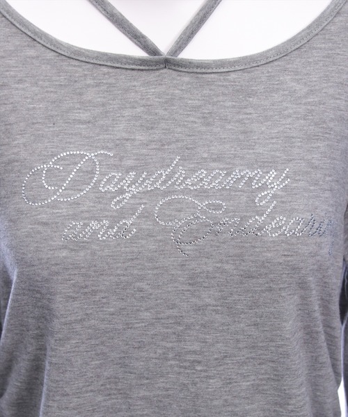 clear（クリア）の「チョーカー付きラインストーンロゴトップス［韓国ファッション カジュアル Y2K］≪AW新作≫（Tシャツ/カットソー・レディース・グレー/ブラック/グレイッシュベージュ・F）」の21枚目の写真
