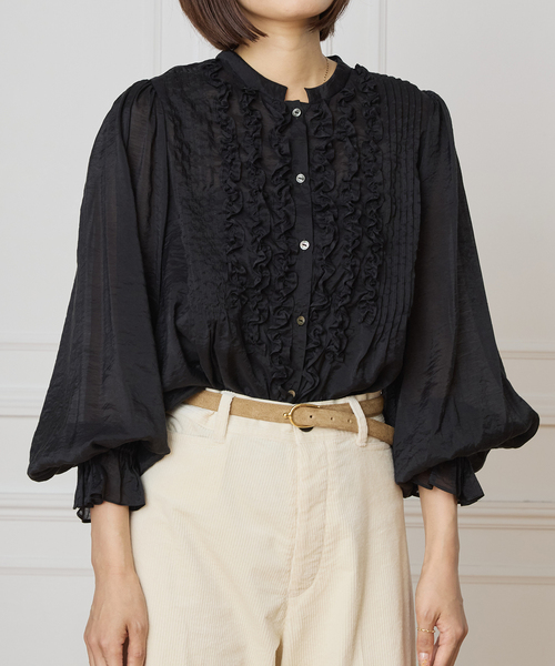 IENA LA BOUCLE フリルオーガンブラウス（シャツ/ブラウス）｜IENA LA