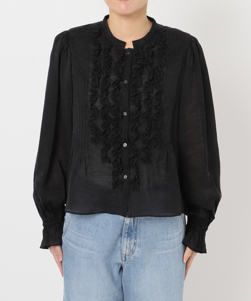 IENA LA BOUCLE（イエナラブークル）の「IENA LA BOUCLE フリルオーガンブラウス（シャツ/ブラウス・レディース・ホワイト/ブラック・FREE）」の20枚目の写真