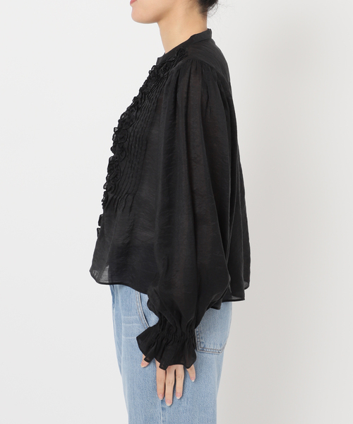 IENA LA BOUCLE（イエナラブークル）の「IENA LA BOUCLE フリルオーガンブラウス（シャツ/ブラウス・レディース・ホワイト/ブラック・FREE）」の21枚目の写真