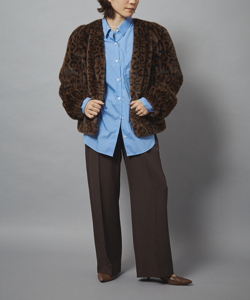レオパードBOXYフェイクファーブルゾン（その他アウター）｜Bonum