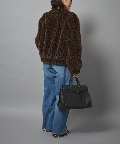 レオパードBOXYフェイクファーブルゾン（その他アウター）｜Bonum