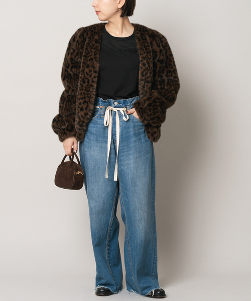 レオパードBOXYフェイクファーブルゾン（その他アウター）｜Bonum