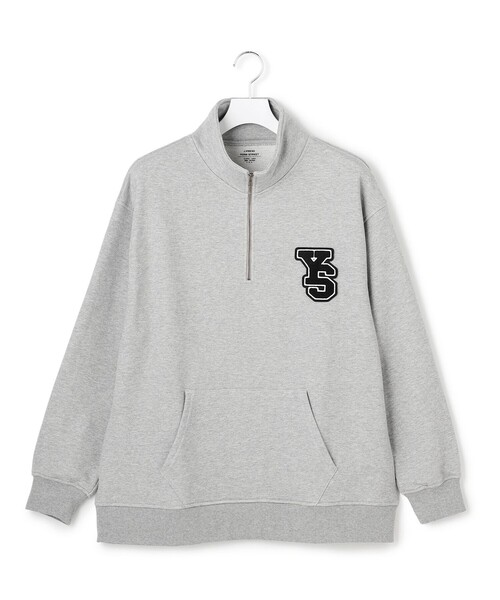 J.PRESS YORK STREET(ジェイプレスヨークストリート)の「【UNISEX】裏毛ロゴハーフジップ スウェット(Tシャツ/カットソー・メンズ・アイボリー系/ブラック系/ライトグレー系/ダークグリーン系・SMALL/MEDIUM/LARGE)」の3枚目の写真