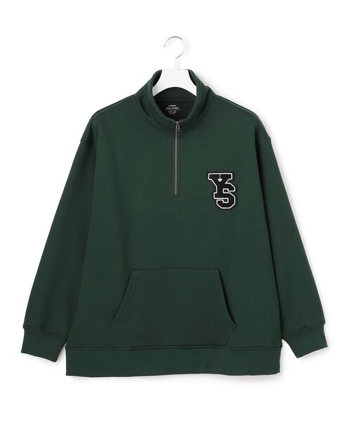 J.PRESS YORK STREET(ジェイプレスヨークストリート)の「【UNISEX】裏毛ロゴハーフジップ スウェット(Tシャツ/カットソー・メンズ・アイボリー系/ブラック系/ライトグレー系/ダークグリーン系・SMALL/MEDIUM/LARGE)」の9枚目の写真