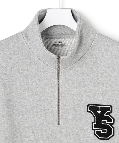 J.PRESS YORK STREET(ジェイプレスヨークストリート)の「【UNISEX】裏毛ロゴハーフジップ スウェット(Tシャツ/カットソー・メンズ・アイボリー系/ブラック系/ライトグレー系/ダークグリーン系・SMALL/MEDIUM/LARGE)」の11枚目の写真