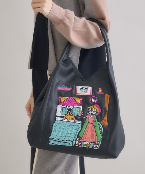 Paradise Picnic(パラダイスピクニック)の「LITAトートバッグ(トートバッグ・レディース・シルバー系その他/ピンク/ブラック/シルバー/ブラック系その他・FREE)」の3枚目の写真