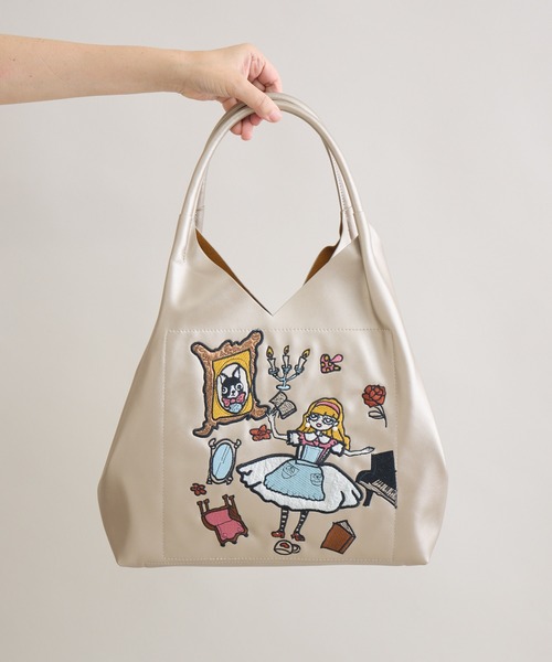 Paradise Picnic(パラダイスピクニック)の「LITAトートバッグ(トートバッグ・レディース・シルバー系その他/ピンク/ブラック/シルバー/ブラック系その他・FREE)」の13枚目の写真