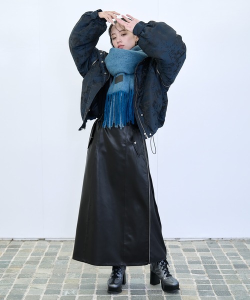 HARE(ハレ)の「2WAYエアサーマルジャガードブルゾン(HARE)(ブルゾン・レディース・ボルドー/ネイビー/ブラック系その他/ブラック・FREE)」の17枚目の写真