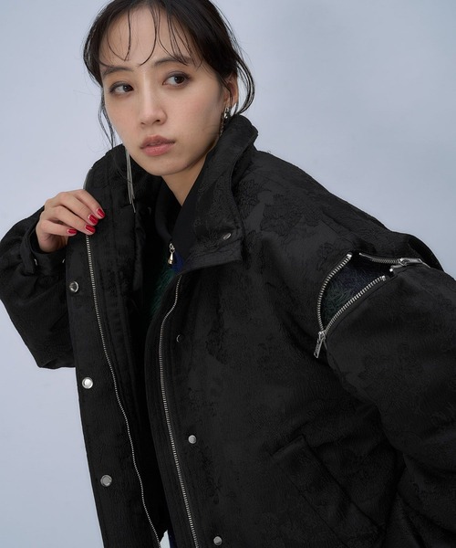 HARE(ハレ)の「2WAYエアサーマルジャガードブルゾン(HARE)(ブルゾン・レディース・ボルドー/ネイビー/ブラック系その他/ブラック/ブルー系その他/ブラック系その他2/レッド系その他・FREE)」の19枚目の写真