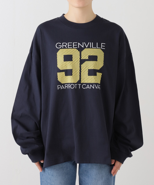 PARROTT CANVAS（パロットキャンバス）の「PARROTT CANVAS/パロットキャンバス ナンバリングロンTEE PC25212017（Tシャツ/カットソー・レディース・ネイビー・FREE）」の3枚目の写真