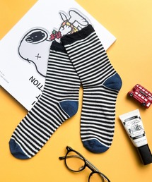 CALIFORNIA OUTFITTERS（カリフォルニア アウトフィッターズ）の「9C3 くしゅくしゅ ボーダー柄クルー丈ソックス ６色展開（ソックス/靴下・レディース）」