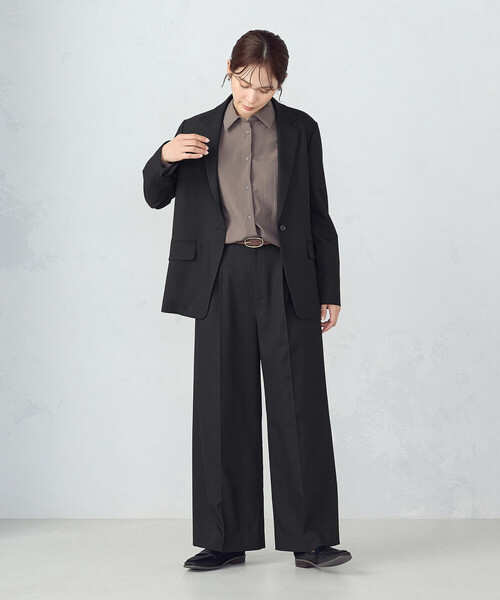 COMME CA ISM（コムサイズム）の「【セットアップ対応】ポリエステルレーヨン　テーラードジャケット（テーラードジャケット・レディース・ブラック/チェック・SMALL/MEDIUM/LARGE/X-LARGE）」の17枚目の写真