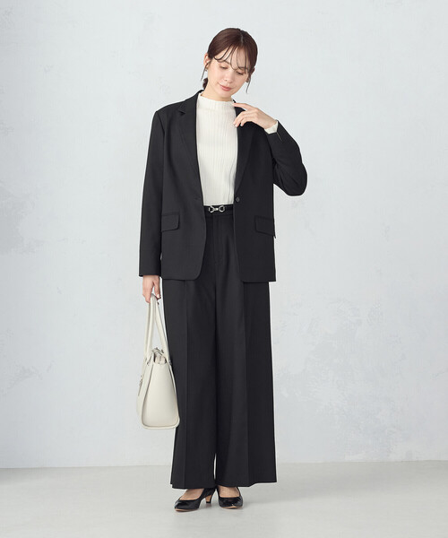 COMME CA ISM（コムサイズム）の「【セットアップ対応】ポリエステルレーヨン　テーラードジャケット（テーラードジャケット・レディース・ブラック/チェック・SMALL/MEDIUM/LARGE/X-LARGE）」の15枚目の写真