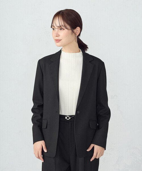 COMME CA ISM（コムサイズム）の「【セットアップ対応】ポリエステルレーヨン　テーラードジャケット（テーラードジャケット・レディース・ブラック/チェック・SMALL/MEDIUM/LARGE/X-LARGE）」の14枚目の写真