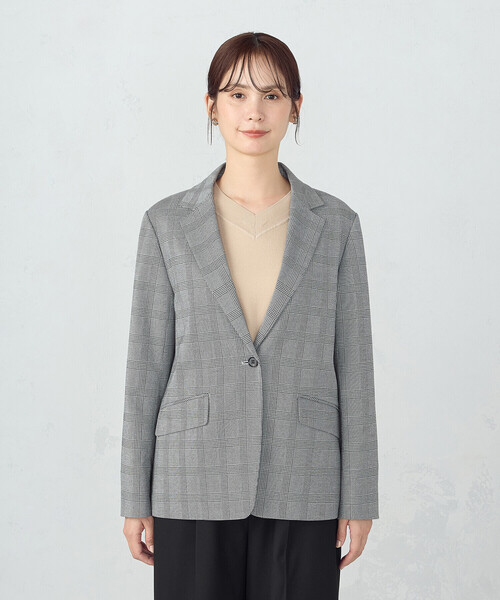 COMME CA ISM（コムサイズム）の「【セットアップ対応】ポリエステルレーヨン　テーラードジャケット（テーラードジャケット・レディース・ブラック/チェック・SMALL/MEDIUM/LARGE/X-LARGE）」の13枚目の写真