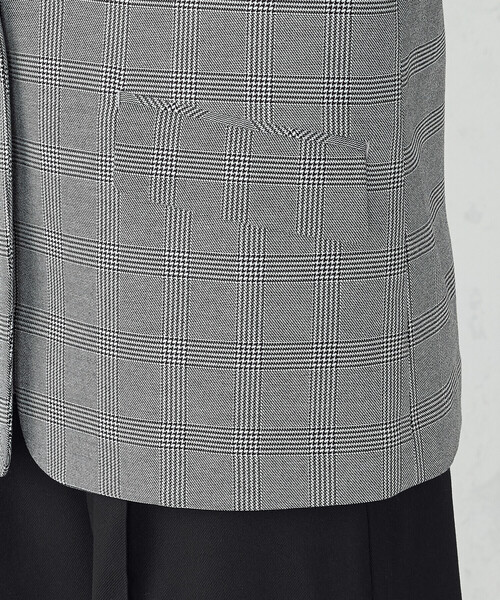 COMME CA ISM（コムサイズム）の「【セットアップ対応】ポリエステルレーヨン　テーラードジャケット（テーラードジャケット・レディース・ブラック/チェック・SMALL/MEDIUM/LARGE/X-LARGE）」の8枚目の写真