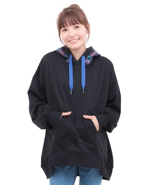 チチカカ（チチカカ）の「裏シャギ－刺繍ポカフーディー（パーカー・レディース・アイボリー/ブラック/ライトブルー・FREE）」の8枚目の写真