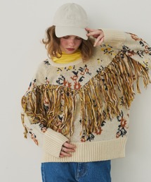 Unitage | フリンジ花柄ニット(ニット/セーター)