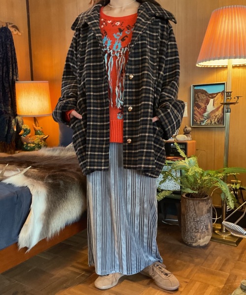 Unitage（ユニテージ）の「フリンジ花柄ニット（ニット/セーター・レディース・アイボリー/レッド/ブラック・FREE）」の20枚目の写真