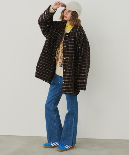 Unitage（ユニテージ）の「フリンジ花柄ニット（ニット/セーター・レディース・アイボリー/レッド/ブラック・FREE）」の14枚目の写真