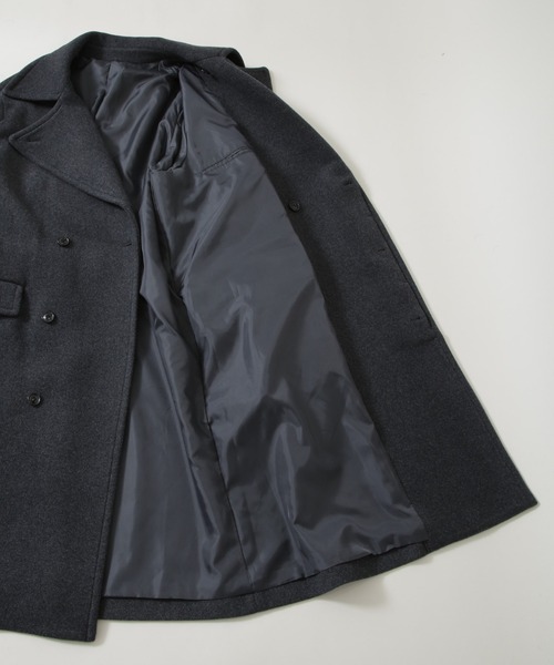 NANO universe（ナノユニバース）の「「HOTEL PALACE」ウールカシミヤ ロングコート（その他アウター・メンズ・チャコール/ネイビー/ブラック・M/L）」の4枚目の写真