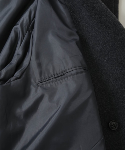 NANO universe（ナノユニバース）の「「HOTEL PALACE」ウールカシミヤ ロングコート（その他アウター・メンズ・チャコール/ネイビー/ブラック・M/L）」の5枚目の写真
