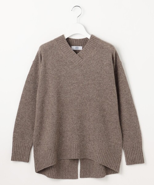 J.PRESS（ジェイプレス）の「YAK BLEND Vネック ニット（ニット/セーター・レディース・ベージュ系/ライトグレー系/ブラウン系/ライトグリーン系・F）」の13枚目の写真