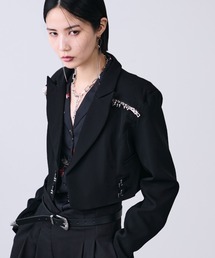 MONOe（モノエ）の「ZIPショルダーショート丈ジャケット（テーラードジャケット）」