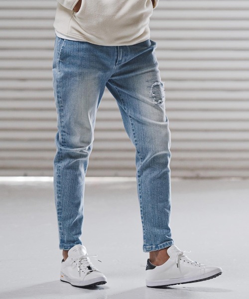 mp14219-heart patched denim skinny pants デニムイージーパンツ(1M25F050)