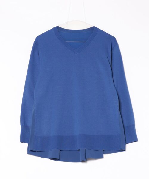 STRAWBERRY-FIELDS（ストロベリーフィールズ）の「シェルストレッチ_バックフレアティアードニット（ニット/セーター・レディース・グレー/ブルー/ブラック・2）」の16枚目の写真