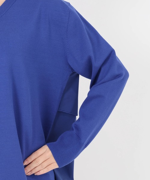 STRAWBERRY-FIELDS（ストロベリーフィールズ）の「シェルストレッチ_バックフレアティアードニット（ニット/セーター・レディース・グレー/ブルー/ブラック・2）」の12枚目の写真