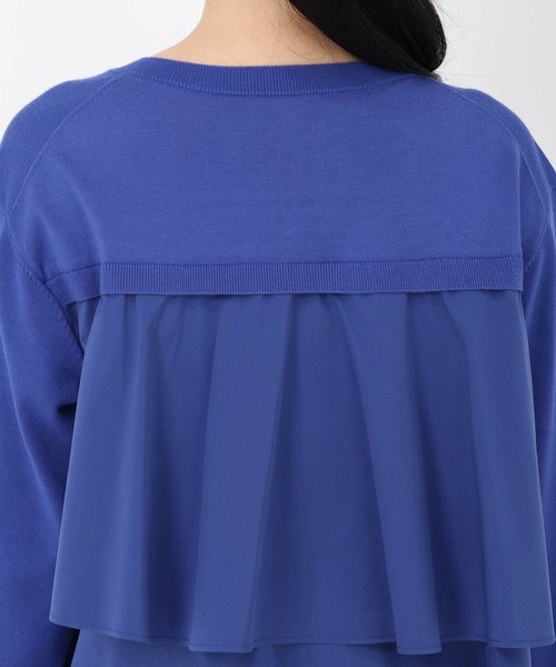 STRAWBERRY-FIELDS（ストロベリーフィールズ）の「シェルストレッチ_バックフレアティアードニット（ニット/セーター・レディース・グレー/ブルー/ブラック・2）」の11枚目の写真