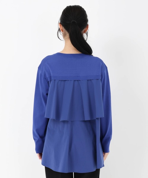 STRAWBERRY-FIELDS（ストロベリーフィールズ）の「シェルストレッチ_バックフレアティアードニット（ニット/セーター・レディース・グレー/ブルー/ブラック・2）」の9枚目の写真