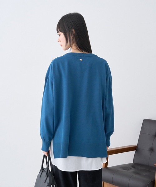 earth music&ecology（アースミュージックアンドエコロジー）の「あったかフェミニンインナー（シャツヘム）（Tシャツ/カットソー・レディース・オフホワイト・F）」の7枚目の写真