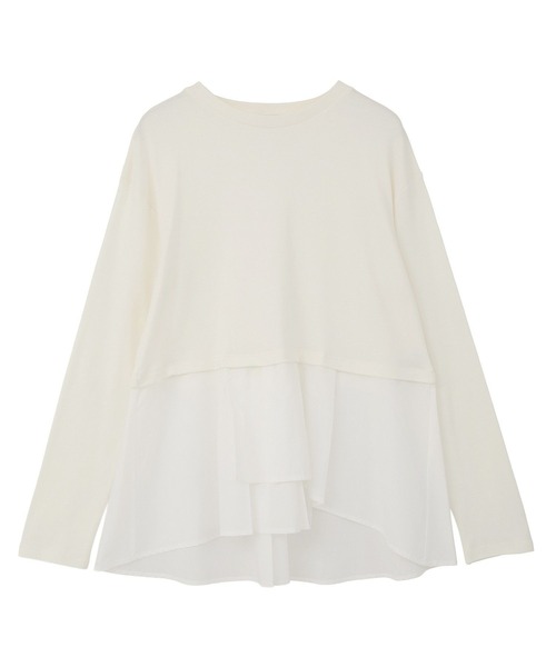 earth music&ecology（アースミュージックアンドエコロジー）の「あったかフェミニンインナー（シャツヘム）（Tシャツ/カットソー・レディース・オフホワイト・F）」の13枚目の写真