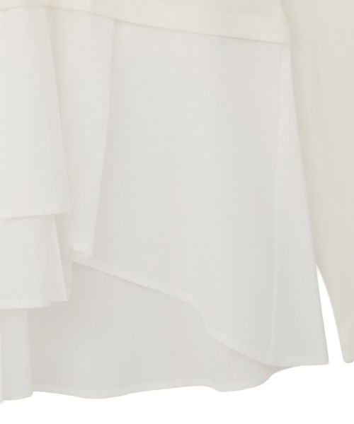 earth music&ecology（アースミュージックアンドエコロジー）の「あったかフェミニンインナー（シャツヘム）（Tシャツ/カットソー・レディース・オフホワイト・F）」の17枚目の写真