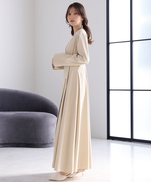 アシメボタンフレアワンピース（ワンピース）｜Elishe（エリシェ）の