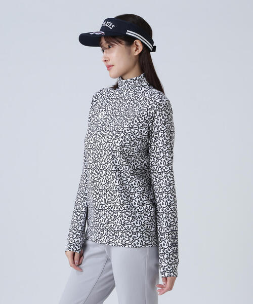 PEARLY GATES（パーリーゲイツ）の「【PEARLY GATES】綿ベア天竺長袖ハイネックカットソー ＜NICO総柄＞（Tシャツ/カットソー・レディース・ホワイト系その他・SMALL/MEDIUM）」の8枚目の写真