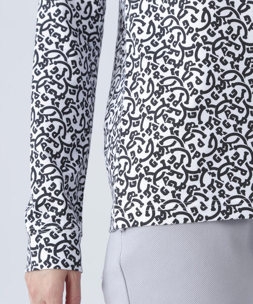 PEARLY GATES（パーリーゲイツ）の「【PEARLY GATES】綿ベア天竺長袖ハイネックカットソー ＜NICO総柄＞（Tシャツ/カットソー・レディース・ホワイト系その他・SMALL/MEDIUM）」の12枚目の写真