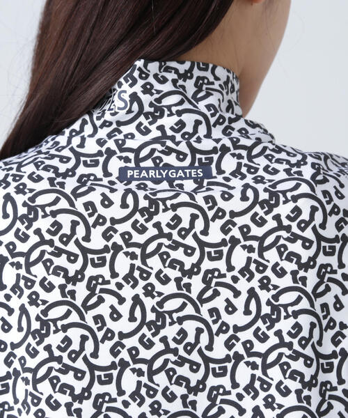 PEARLY GATES（パーリーゲイツ）の「【PEARLY GATES】綿ベア天竺長袖ハイネックカットソー ＜NICO総柄＞（Tシャツ/カットソー・レディース・ホワイト系その他・SMALL/MEDIUM）」の2枚目の写真