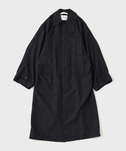 DAIRIKU / ダイリク Big-Sleeve Tucked Tweed Coat（ステンカラー