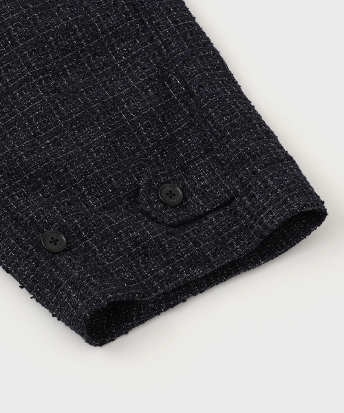 ジャケット・アウター DAIRIKU Rib Collar Tweed Raglan Coat DAIRIKU】 Rib Collar Tweed Raglan Coat
